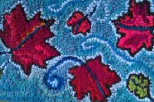 Hand-hooked rug created by fibre artist Donna Sproule